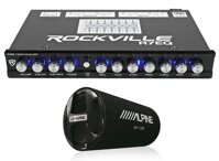 ALPINE SWT-12S4 1000w 12" Car Audio Subwoofer in Bass Tube Enclosure+7-Band EQ