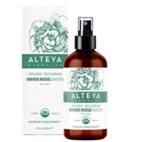 Alteya Organics, Organic Bulgarian White Rose Water (Rosa Alba) – Amber Glass Bottle, 240ml