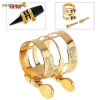 Alto Sax Clarinet / Ống ngậm Dây buộc Saxophone Phần Kẹp-Vẻ kim loại Dây buộc