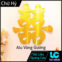 Alu Vàng Gương Chữ Hỷ