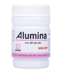 Alumina Nadyphar (Calcium và Magnesium) – Thuốc điều trị hỗ trợ viêm loét dạ dày tá tràng (hộp 60 viên)