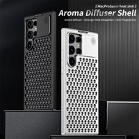 Aluminum metal heat dissipation Luxury Back Case For Samsung Galaxy S23 Ultra/S22 Ultra aroma diffuser Hybrid Cover