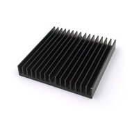 Aluminum Radiator 60 x 60 x 10 MM / 2.36''x 2.36''x 0.39''Circuit Board Heat Sink Heatsink Cooling Cooler Fin - Black