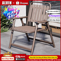 ALVIN Ghế gập gia đình có tựa lưng ghế nhựa chống nước chống nắng ghế đơn giản dùng văn phòng