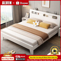 ALVIN giường ngủ Giường Pallet Gỗ Thông Mới Giường Ngủ Đẹp Chất Lượng gỗ thật 100%1m8/1m5/1m2