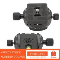 Alwaysonline Camera Quick Release Plate Clamp Adapter 360 Degree Panorama Rotation for Tripod Head