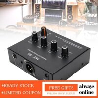 Alwaysonline Micrô preamp Mic Gain Booster 48V Nguồn cung cấp Pre amp cho bộ ngưng tụ động XLR 3,5mm 6,35mm đầu ra