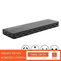 Alwaysonline Splitter  Access Multiple HDMI Receivers 100‑240V 1 In 8 Out for DTS‑HD/Dolby‑trueHD/LPCM7.1/DTS/DOLBY‑AC3/DSD