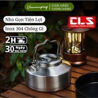 Ấm 1 Lít Dã Ngoại Cắm Trại Chất Liệu Inox 304, Ấm Đun Nước, Trà, Pha Cà Phê  Chính Hãng CLS