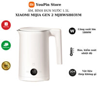 Ấm, bình đun siêu tốc 1.5L Xiaomi Mijia gen 2 model MJHWSH03YM giữ nhiệt báo nhiệt độ - BH 1 tháng