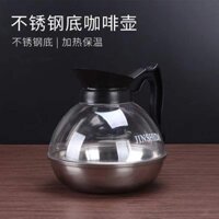 Ấm cà phê bằthép khôgỉ đáy thép phong cách Mỹ ấm đun nước pha trà tay pha cà phê tươthích với bếp từ sử dụtại nhà thươmại 007 Z7HI