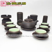 Ấm chè tử sa dáng chóp chỉ bạc AC3118