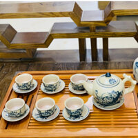 Ấm chén bát tràng Bộ trà men rạn giả cổ, bộ ấm chén pha trà giả cổ, ấm chén men rạn bát tràng