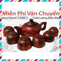 Ấm chén gỗ hương - Bộ ấm trà gỗ