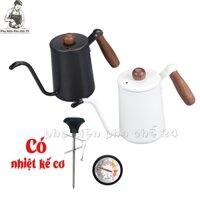 Ấm Cổ Ngỗng - Coffee Drip Kettle 600ml Có Nhiệt Kế