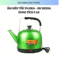 Ấm điện đun nước FUJIKA - MEDIA Inox mạ màu xanh 5L công suất 1500W, Tự ngắt khi sôi ( Bảo hành )