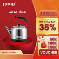 Ấm đun nước 4Lít 5Lít inox đế liền RAIKA đun siêu tốc 1500W, tự động ngắt, có còi báo hú khi sôi RKDL-01 RKDL-02