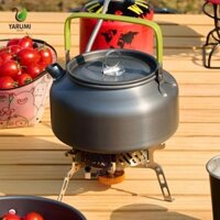 Ấm đun nước cà phê cắm trại ALISON, Tay cầm chống bỏng bằng hợp kim nhôm Ấm trà ngoài trời, chống mài mòn có túi đựng đồ Chậu trà di động chịu nhiệt chống trượt