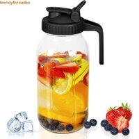 Ấm đun nước cà phê lạnh LEADIGOL, Miệng rộng 32 / 64Oz Đồ uống Mason Jar, Bình nước lớn Niêm phong nắp chống rò rỉ Trà đá Chai thủy tinh