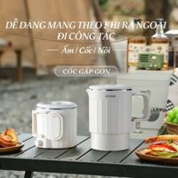 Ấm đun nước di động, ấm đun nước gấp giữ nhiệt du lịch, ấm đun nước điện inox.