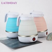 Ấm đun nước điện LATINDAY, Ấm đun nước có thể gập lại 600ml, Ấm trà Mini chống rò rỉ di động 110V / 220V Sử dụng du lịch