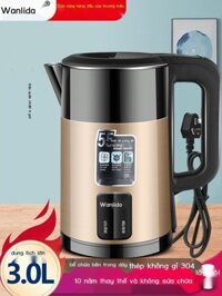 Ấm đun nước điện Malida Ấm đun nước inox 304 gia dụng cách nhiệt tích hợp ký túc xá thông minh ấm đ
