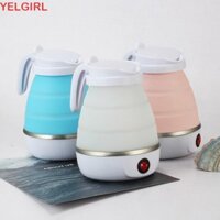 Ấm đun nước điện WGLAWL, Ấm đun nước Mini có thể gập lại, Ấm trà chống rò rỉ di động 600ml 110V / 220V Sử dụng du lịch
