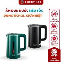 Ấm Đun Nước Giữ Nhiệt, Ấm Đun Nước Siêu Tốc Dung Tích 2L, Công Suất 1500W, Sôi Tự Chuyển Sang Giữ Nhiệt - BH 12 Tháng