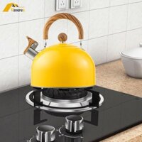 Ấm đun nước huýt sáo Tay cầm bằng gỗ Ấm đun nước để cắm trại trong nhà Đi bộ đường dài