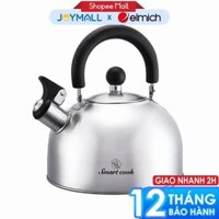 Ấm Đun Nước Inox 304 Elmich Smartcook SM-3372 2.5L, Hàng Chính Hãng, Đáy Liền, Đun Sôi Nhanh-JoyMall