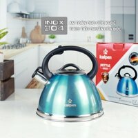 Ấm Đun Nước Inox 304 Kalpen 3L Đáy Từ (Còi Báo Hiệu Sôi) bảo hành 5 năm