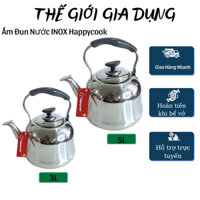Ấm đun nước inox HappyCook 3L- 5L -Có Chuông Báo-  Sử dụng được trên bếp từ