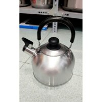 Ấm đun nước inox Nhật bãi 2.7l có còi hú nước sôi, nấu dc bếp từ