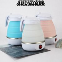 Ấm đun nước JUDYDOLL, Ấm đun nước điện có thể gập lại 110V / 220V, Ấm trà Mini 600ml chống rò rỉ di động Sử dụng du lịch