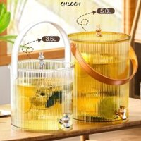 Ấm đun nước lạnh CHLOCH, 3,5 / 5L Tủ lạnh dung tích lớn Trà trái cây Ấm đun nước pha lạnh, Xô đá Thỏ Tay cầm Đồ uống bằng nhựa Xô nước ép Nhà bếp Dã ngoại
