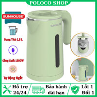 Ấm Đun Nước Siêu Tốc 1.8L Sunhouse SHD1353 - Bình Đun Nước Tự Động Ngắt - An Toàn - Công Suất 1500W -  Chính Hãng