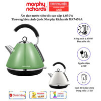 Ấm đun nước siêu tốc cao cấp nhãn hiệu Morphy Richards MR7456A đun sôi nước cực nhanh - Dung tích 1,5 lít - HÀNG NHẬP KHẨU - Màu Xanh Lá