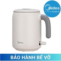 Ấm đun nước siêu tốc mini Midea dung tích 0.6l công suất 800W để bàn uống trực tiếp MKE06108ADA