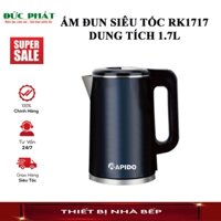 Ấm đun nước siêu tốc RK1717 Dung tích 1.7 lít, Công suất 1700W, ruột bằng inox 304, bảo hành 6 tháng