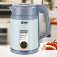 ẤM Đun Nước Siêu Tốc Ủ Ấm, Bình Ủ Trà Giữ Nhiệt 2 Lớp Inox Bennix 2L BN-200EK