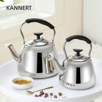 Ấm đun nước trà KANNERT, Ấm đun nước huýt sáo dung tích lớn dày, Đế sưởi ấm nhanh bằng thép không gỉ bền bỉ Bếp Gas Bếp điện từ Ấm đun nước