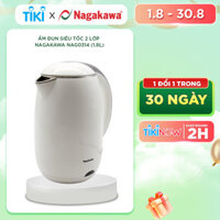 Ấm Đun Siêu Tốc 2 Lớp Nagakawa NAG0314 1.8 Lít - Hàng Chính Hãng