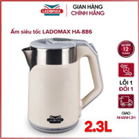 Ấm đun siêu tốc 2.3 lít Ladomax HA-886 - Hàng chính hãng - Hồng