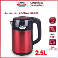 Ấm đun siêu tốc 2.5 lít Ladomax HA-888 - Hàng chính hãng - Màu  Đỏ