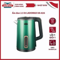 Ấm đun siêu tốc 2.5L LADOMAX - HA-826 , 2 lớp cách nhiệt , an toàn sử dụng [Bảo Hành 12 Tháng]