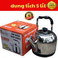 Ấm Đun Siêu Tốc 5 Lít-Am Đun Nước 5 Lít Inox 304-Chống Gỉ Chống Ăn Mòn-Có Rơ Le Tự Ngắt