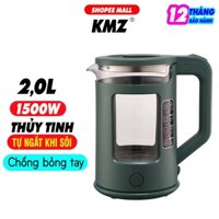 Ấm đun siêu tốc, Bình đun nước thủy tinh siêu tốc 1.8L KMZ K218- Bảo Hành 1 Năm