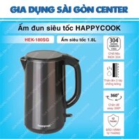 Ấm đun siêu tốc, bình siêu tốc HAPPY COOK dung tích 1,8 lít HP 1L8 180SG.