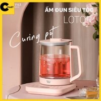 Ấm đun siêu tốc bình thủy tinh 1.5 lít Lotor H16 - Đa chức năng 18 chế độ pha trà, hâm sửa - BẢO HÀNH 12 THÁNG