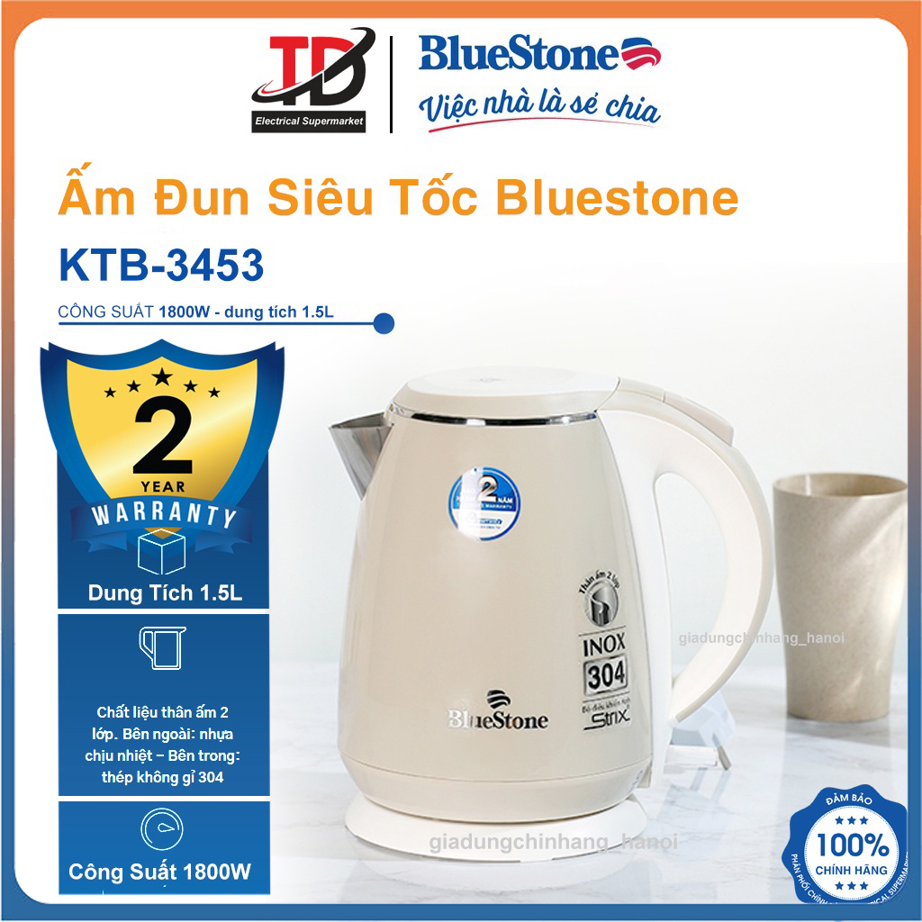 Ấm đun siêu tốc Bluestone KTB-3453 - 1.5 lít